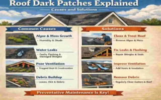 dark patch on roof home
