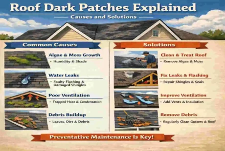 dark patch on roof home
