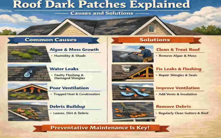 dark patch on roof home