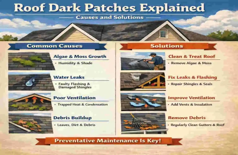 dark patch on roof home