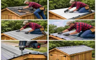 how to install metal roofing on a shed