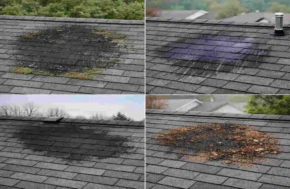 dark patch on roof home