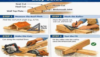 cutting birdsmouth on roof rafters