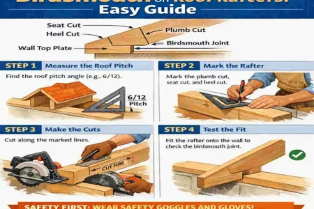 cutting birdsmouth on roof rafters