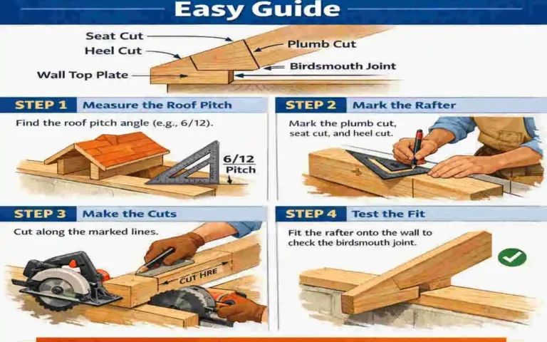 cutting birdsmouth on roof rafters