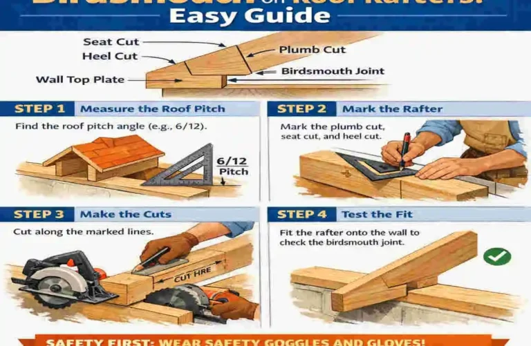 cutting birdsmouth on roof rafters