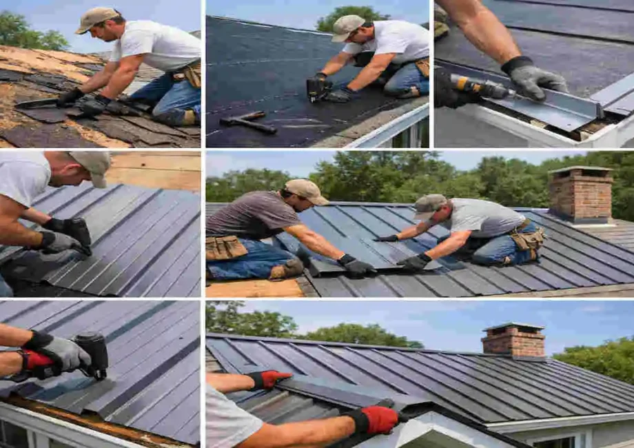 how to install metal roofing on a house