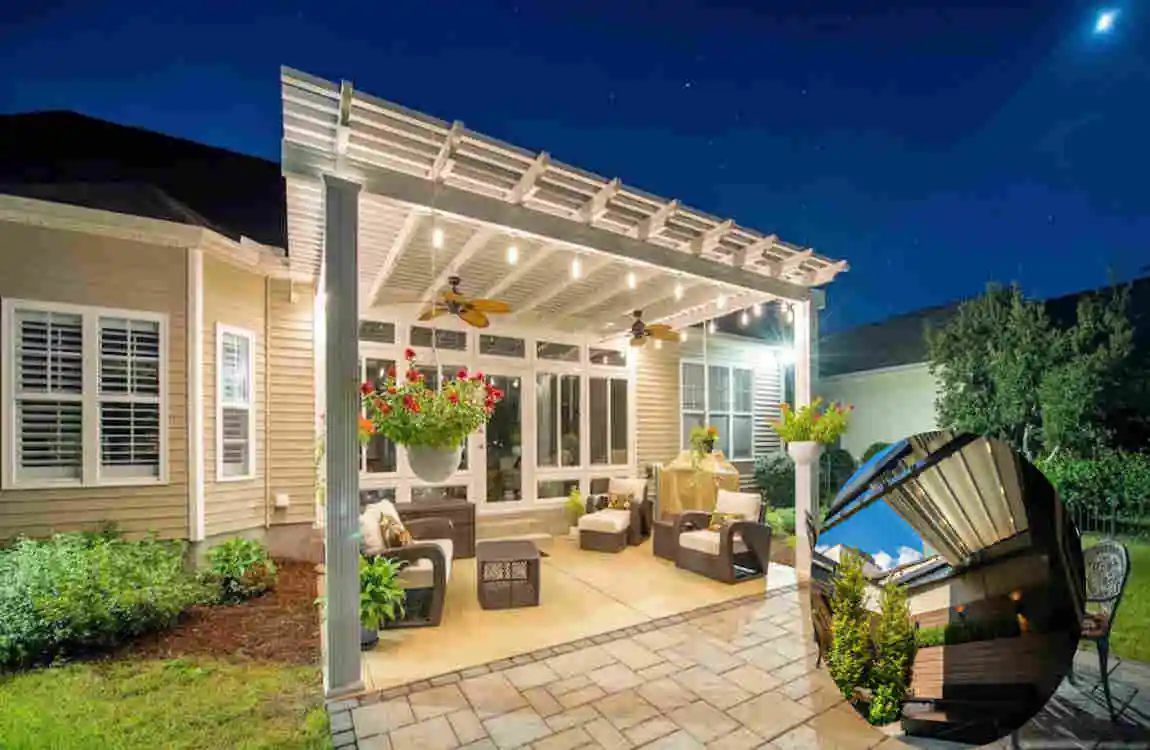 open roof backyard house