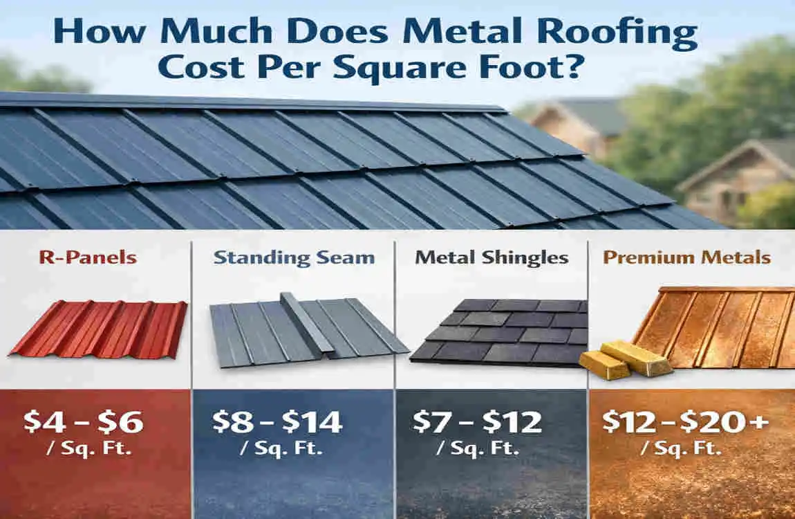how much does metal roofing cost per square foot