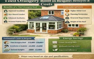 tiled orangery roof in reigate
