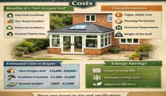 tiled orangery roof in reigate