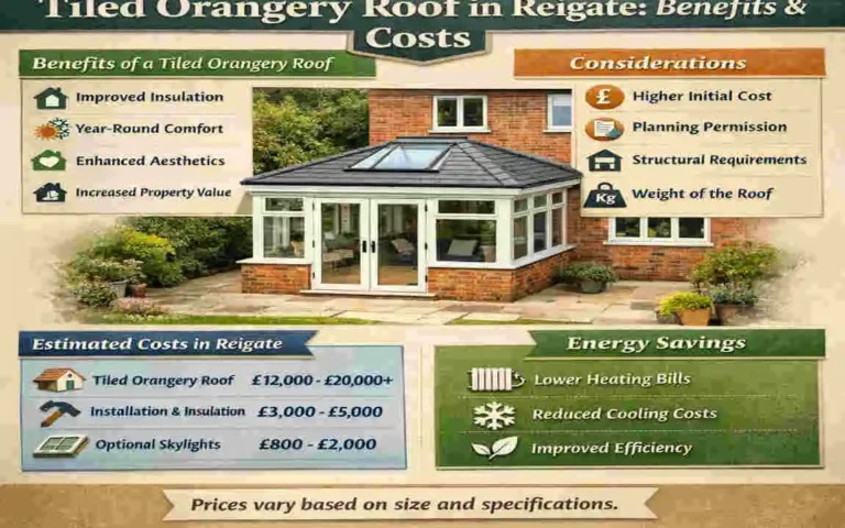 tiled orangery roof in reigate