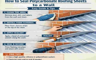 how to seal polycarbonate roofing sheets to wall