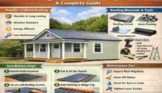 Metal Roofing on a Mobile Home Style Shed: