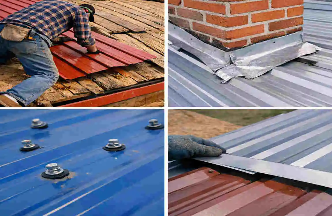 how to install metal roofing on a shed