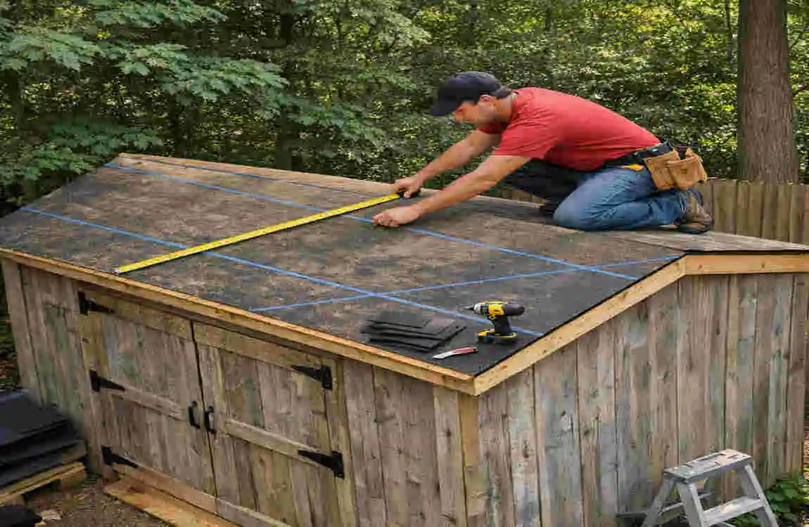 how to install metal roofing on a shed