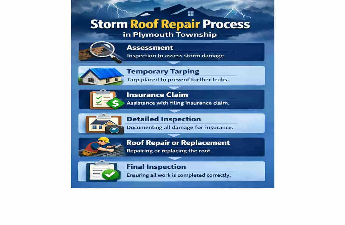 storm damage roofing in plymouth township