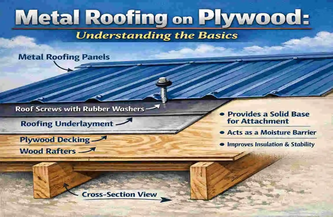 how to install metal roofing panels on plywood cost