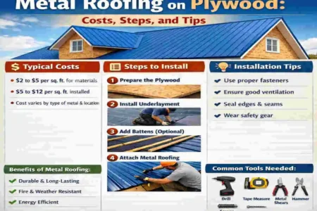 how to install metal roofing panels on plywood cost