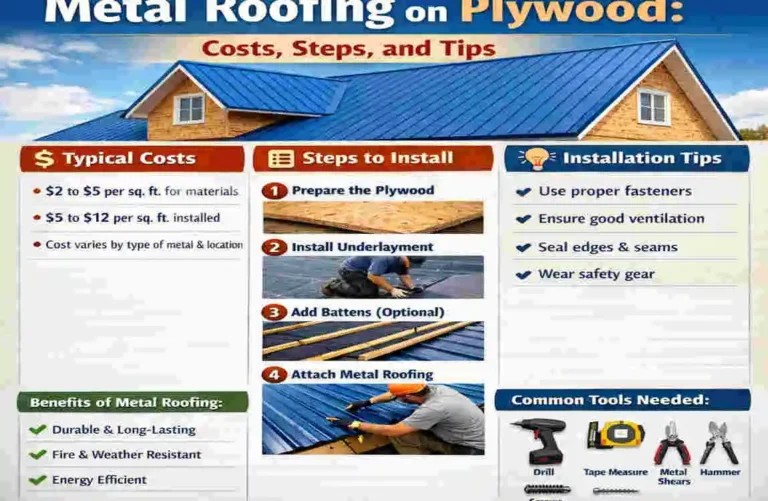 how to install metal roofing panels on plywood cost